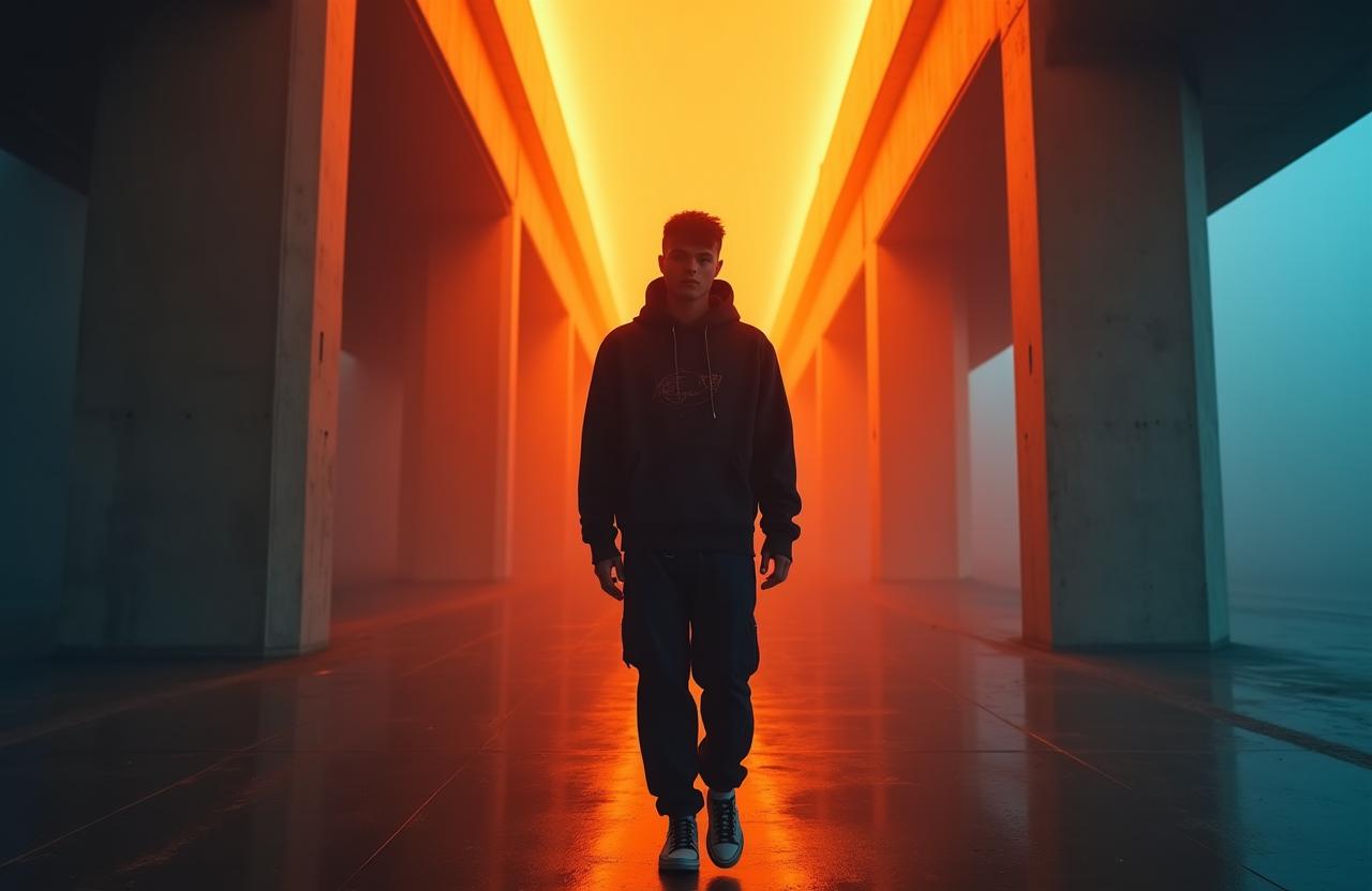 Luxury streetwear lookbook cinematic visual