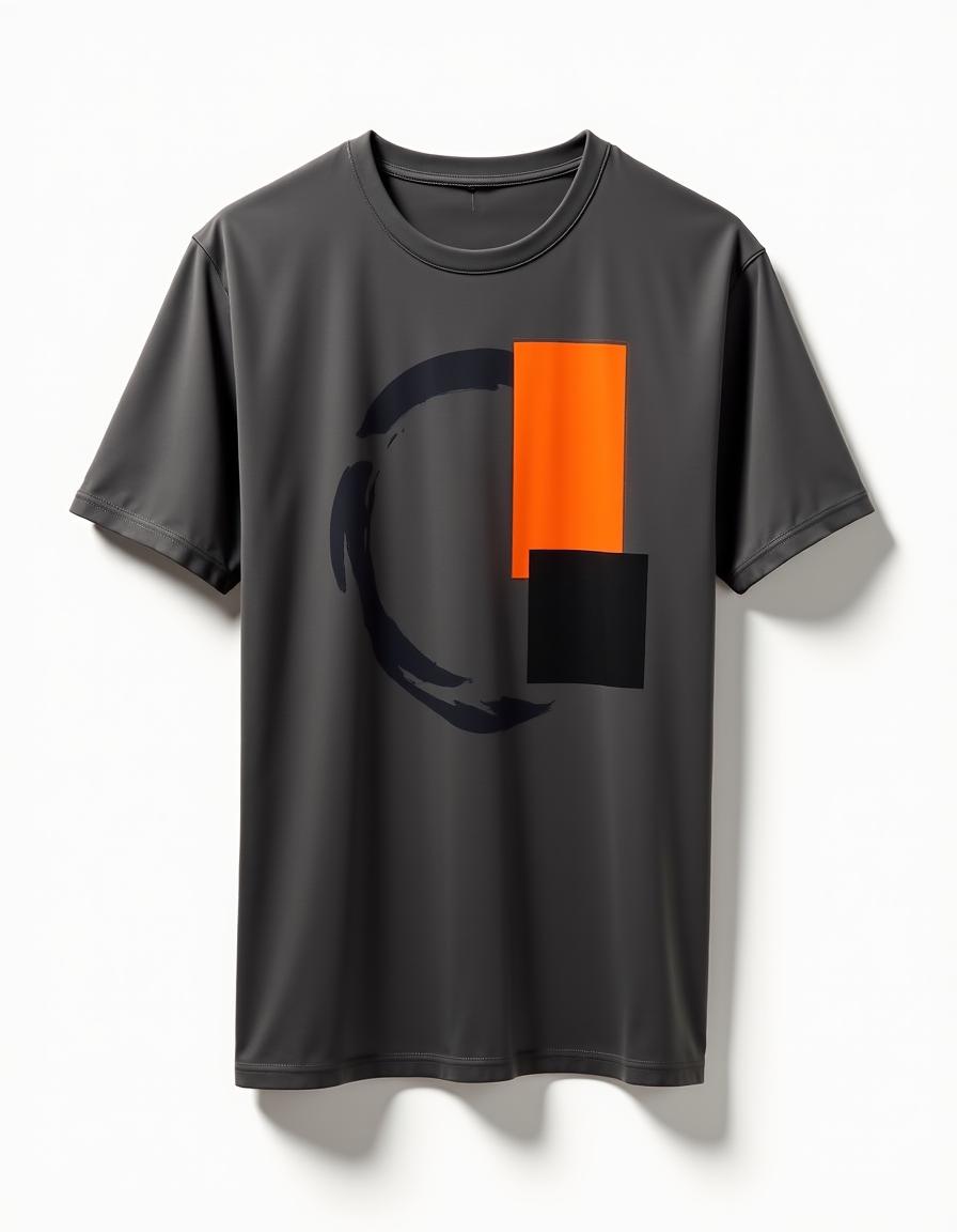 Vesuvius Graphic Oversized Tee in Charcoal Gray